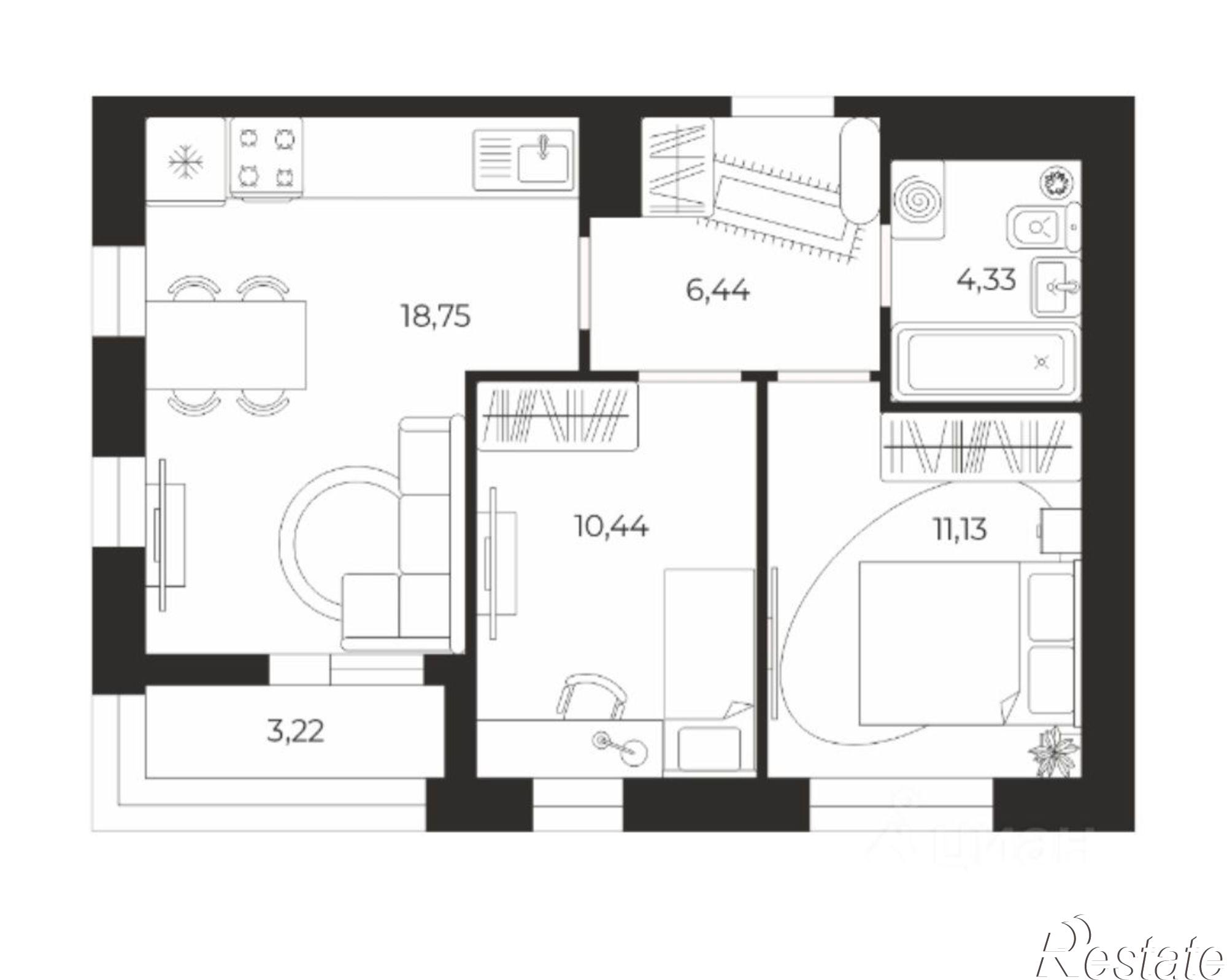 Купить квартиру за 6 600 000 рублей на ул Восточная, 39