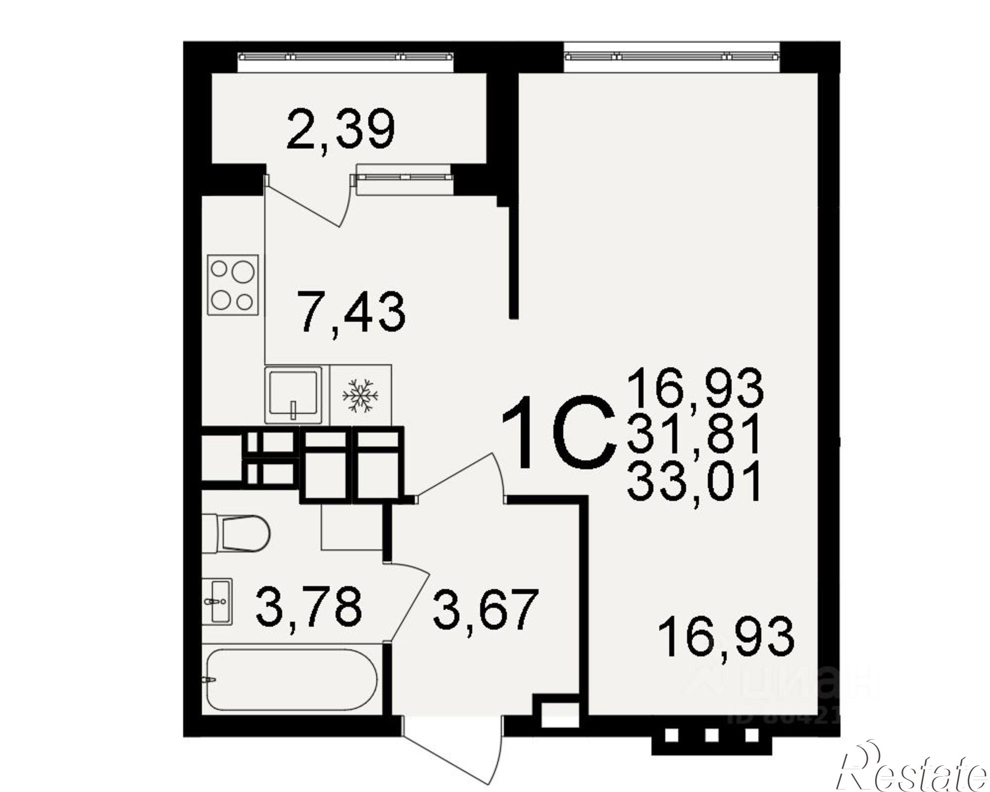 Купить квартиру за 4 918 490 рублей на Венёвское шоссе