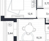 1-комн, 38 кв м, этаж 7/20 городской округ Тула, посёлок Петровский, Шоссейный проезд, 4