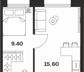 1-комн, 38 кв м, этаж 8/10 посёлок Мясново, улица Маршала Жукова