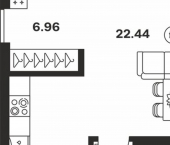 2-комн, 65 кв м, этаж 4/10 улица Ленина, 18