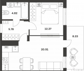 1-комн, 46 кв м, этаж 1/4 ул Богородицкая, 8В