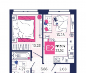 1-комн, 33 кв м, этаж 4/25 улица Осиновая Гора, с3