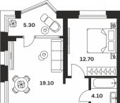 1-комн, 50 кв м, этаж 6/24 улица Михеева, 11