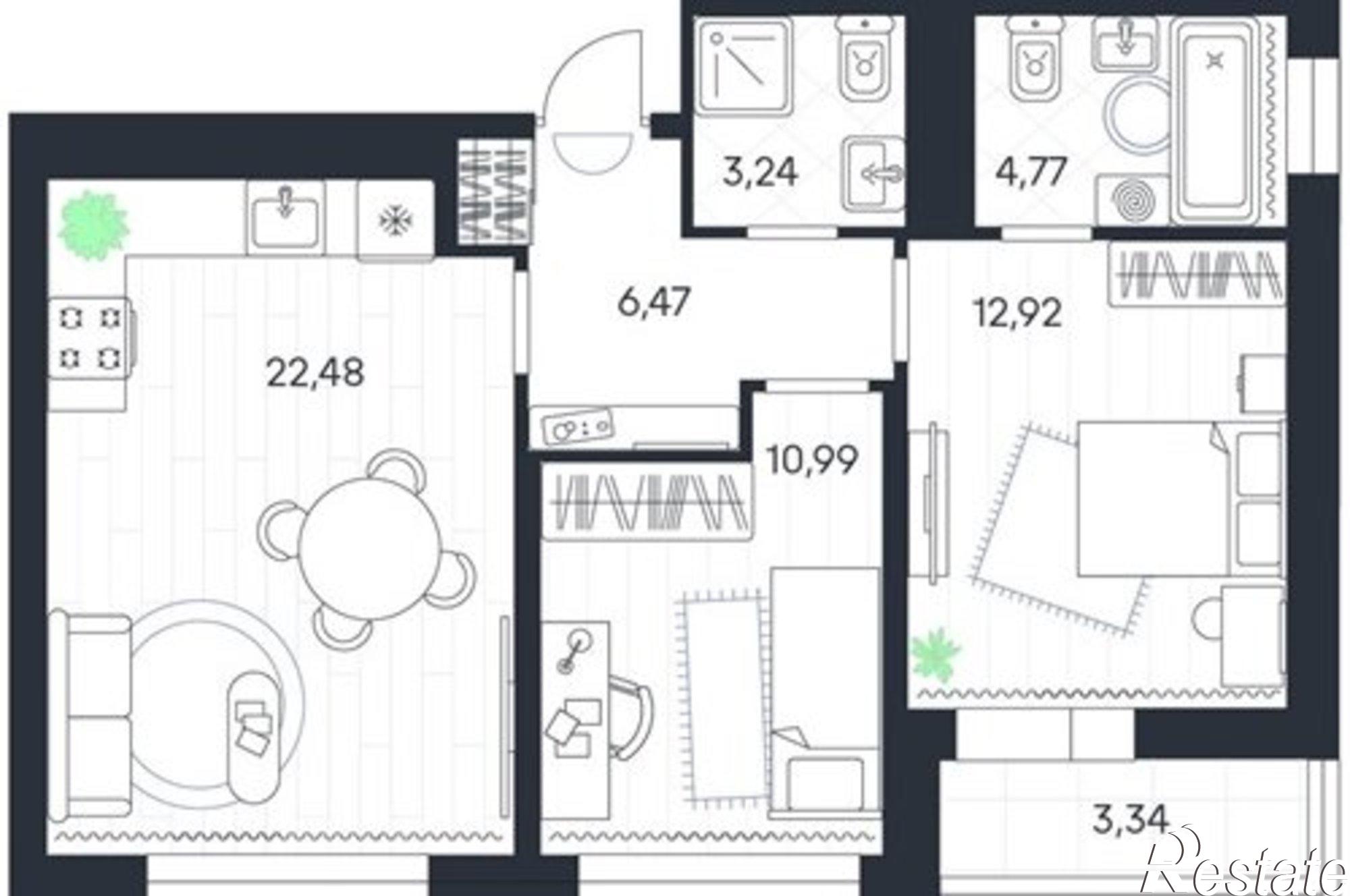 Купить квартиру за 7 869 000 рублей на городской округ Тула, посёлок Петровский, Шоссейный проезд, 4