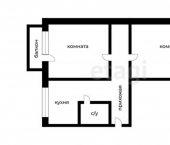 2-комн, 47кв м, этаж 3/9 улица Галкина, 23