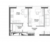 2-комн, 64кв м, этаж 3/17 ул Аркадия Шипунова, 1