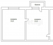 2-комн, 44кв м, этаж 3/9 ул Приупская, 11