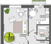 1-комн, 36 кв м, этаж 3/3 ул Героя России Горшкова, 9