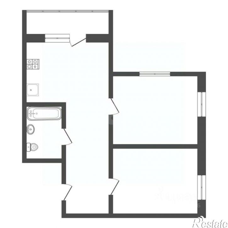 2-комн квартира ул Героя России Рындина, 2,  д. 2