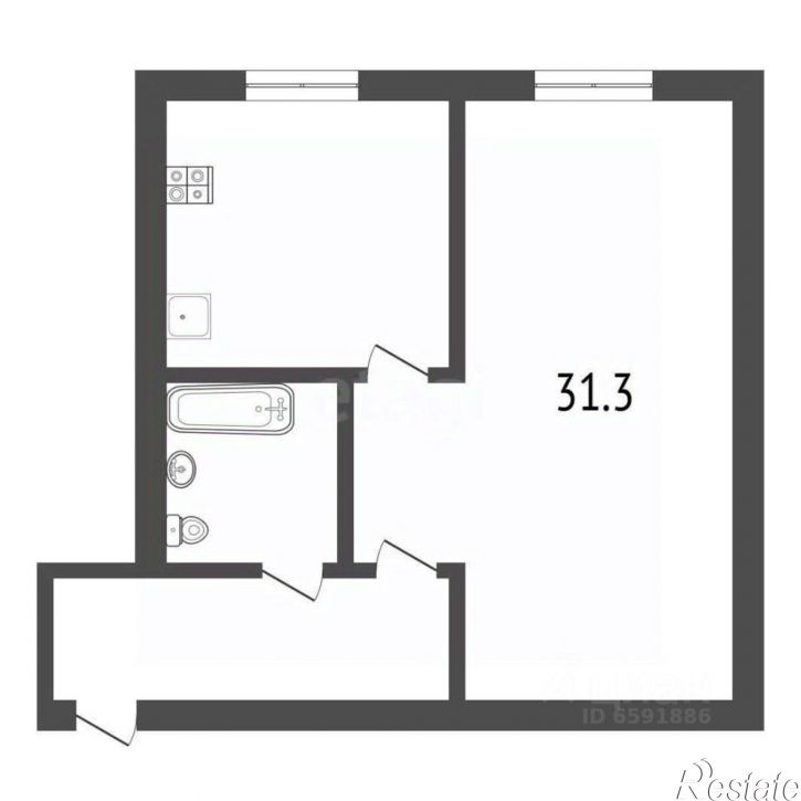 1-комн квартира