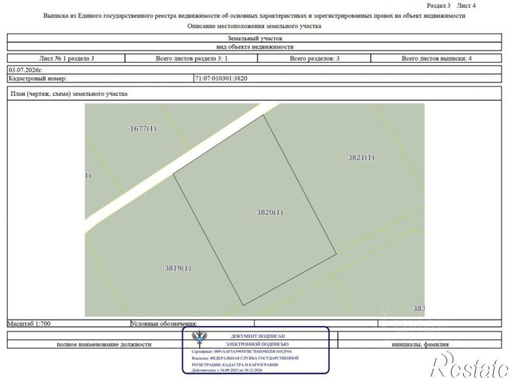 Земельный участок Дубенский округ