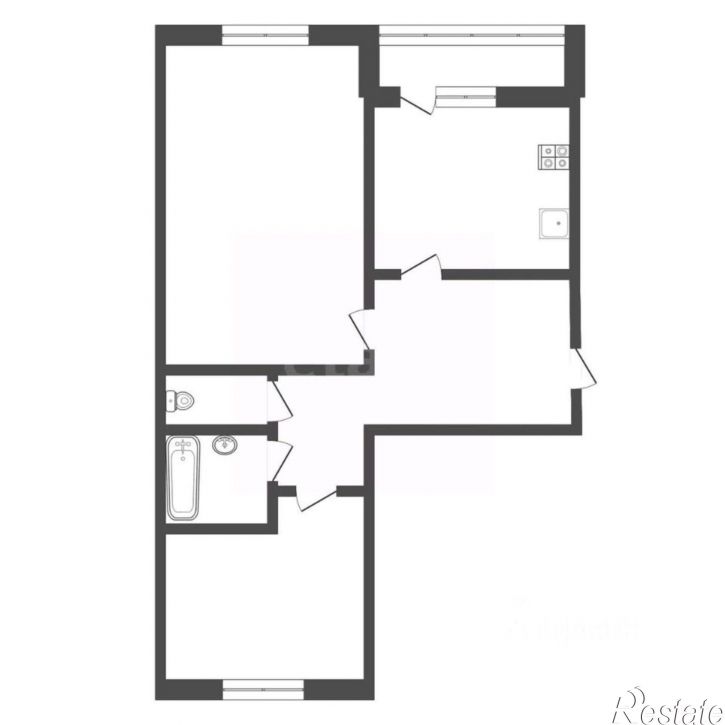 2-комн квартира ул Комарова, 9,  д. 9