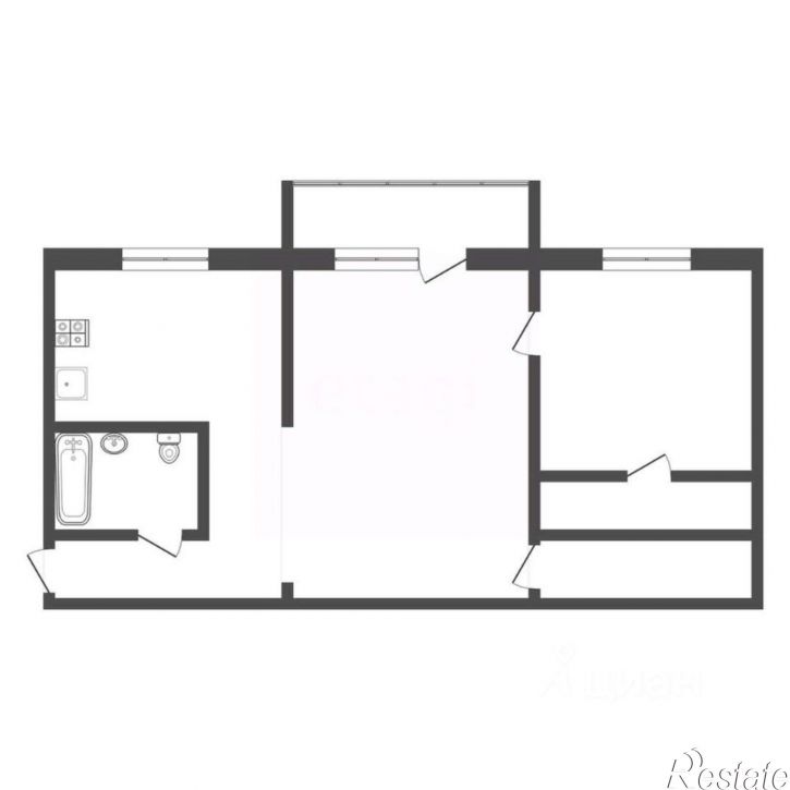 2-комн квартира ул Комсомольская, 22,  д. 22