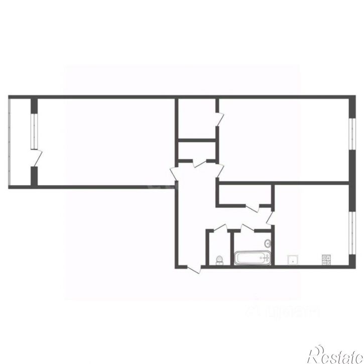2-комн квартира ул Комсомольская, 7,  д. 7