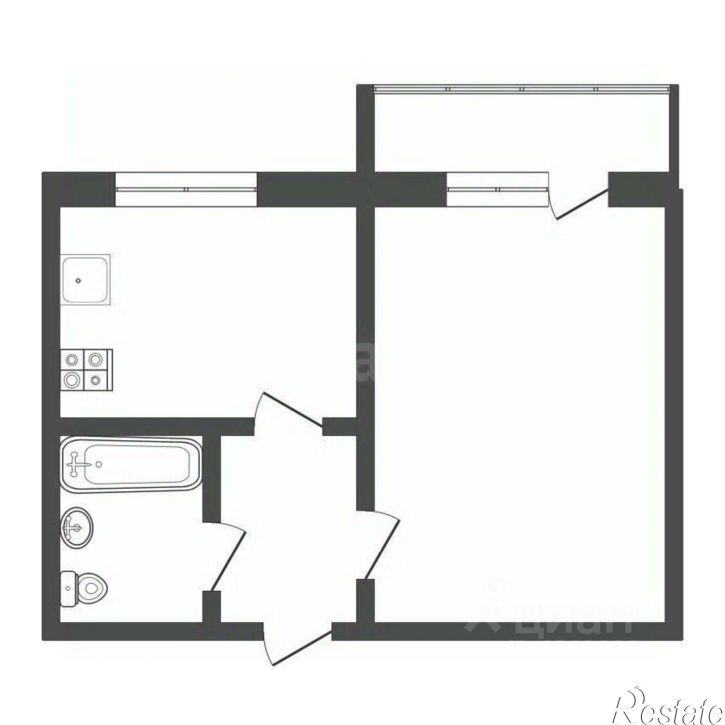 1-комн квартира