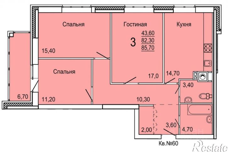 3-комн квартира Тула, улица Седова, 20Г