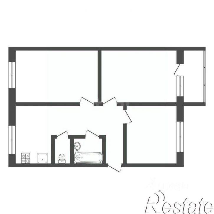 3-комн квартира Западный мкр, 19,  д. 19